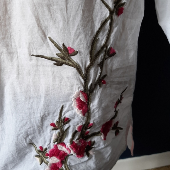 2/$20 Lounge cotton embroidered shirt - Picture 2 of 5